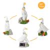 Goose Statue Outdoor Solar-Powered Resin Outdoor Figurine Patio Animal Sculpture for Homeowners Gardeners Collectors Lawn Patio