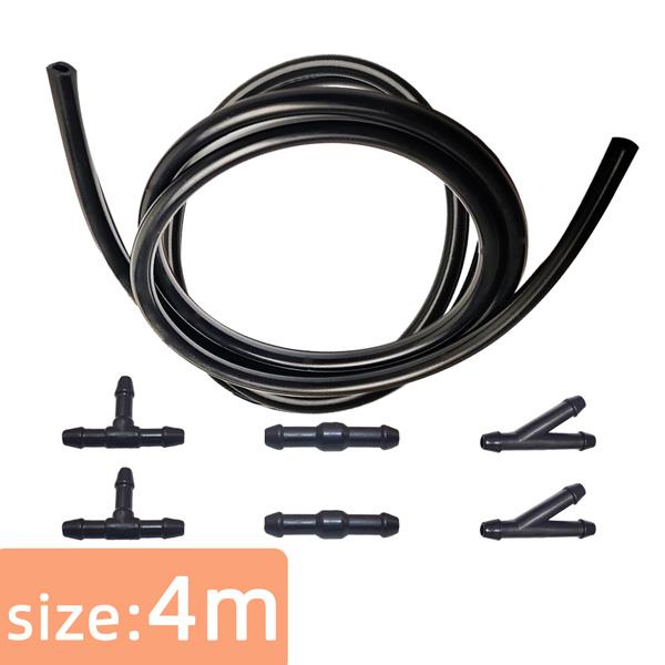1/2/3/4M Windshield Wiper Washer Nozzle Hose with Connector Kit T Y Straight Pipe Windscreen Spray Jet Water Hose Fluid Tube