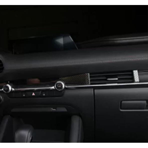 Car Accessories Fit for 2019 2020 2021 2022 2023 2024 2025 Mazda 3 Axela Interior Front Center Console Side Air Vents Outlet Cover Trim Frame (Carbon