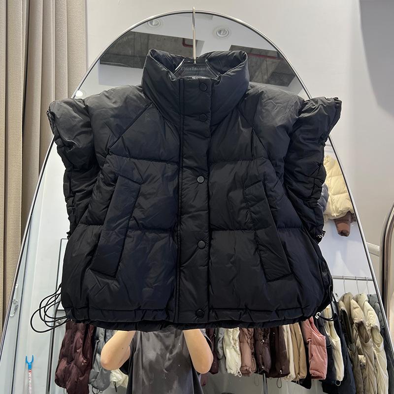 Autumn and winter new down vest women's bud cuff thermal vest vest white duck down jacket