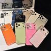 Electroplated Glossy Icy Glass Mobile Phone Case for iPhone 17 Pro Max 16 15 14 13 Simple Slim Full Camera Lens Protection Cover