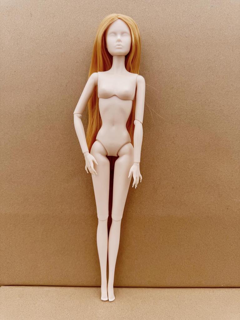 1/6 PP Face Mold Doll Figures Joints Movable Solid Doll 30cm Blank Doll Head Make Up Practice DIY Doll Playing Parts