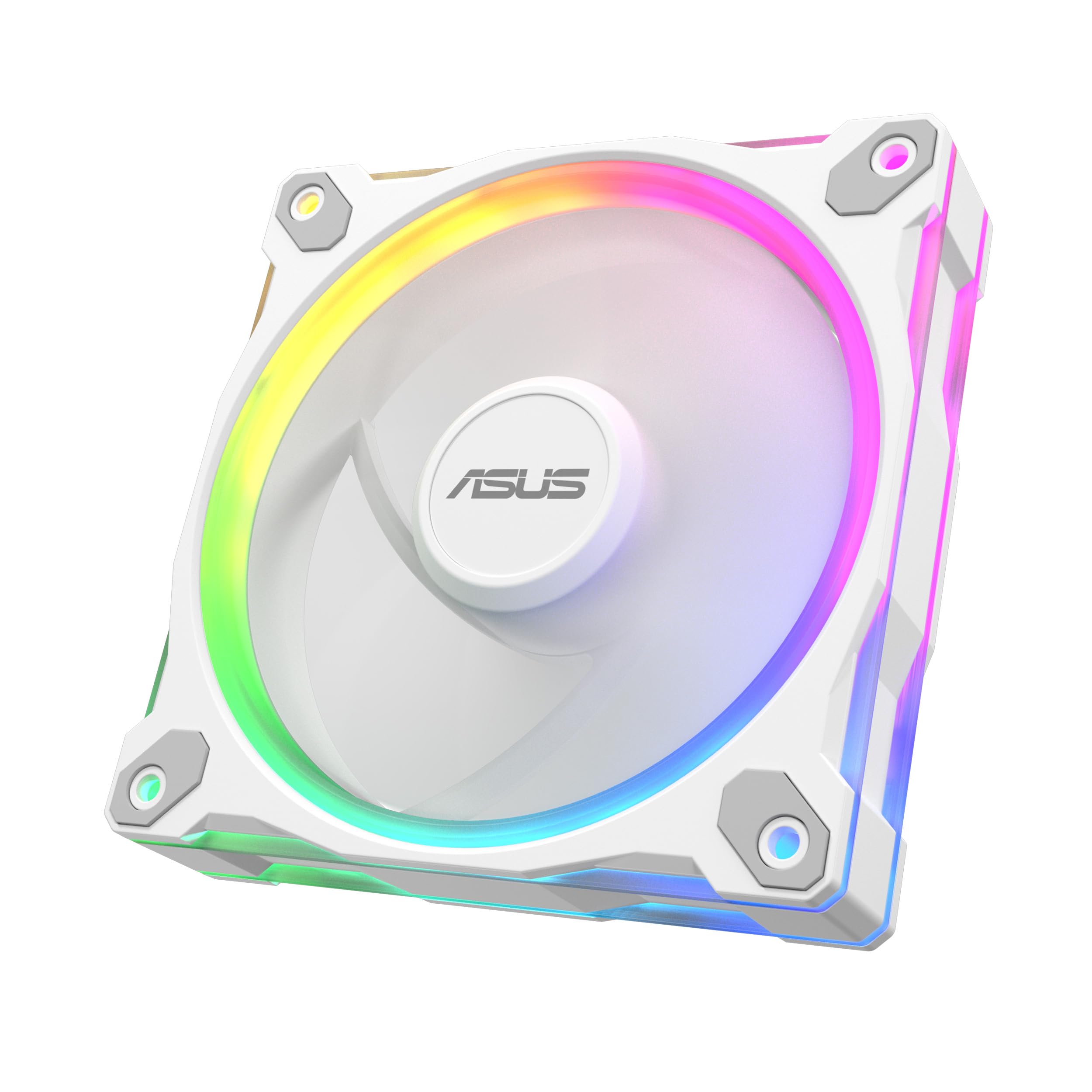 

ASUS Prime MR120 ARGB Reverse lighting on the 28mm MR120 REVERSE ARGB FAN Official Japanese White Fan, Double-sided frame, thick, WHITE, distributor,