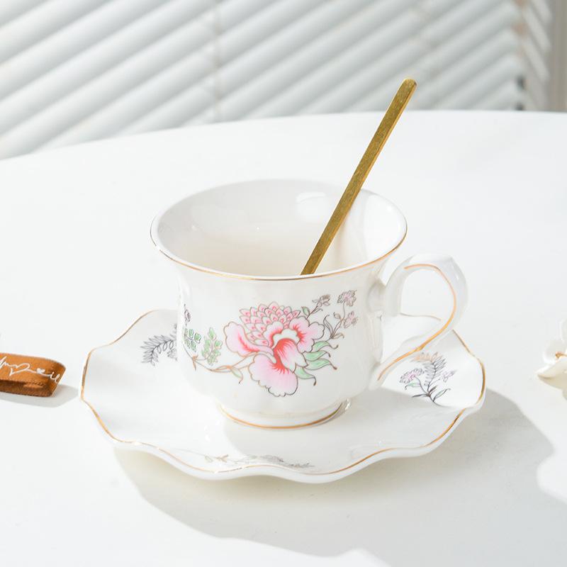 Bone Porcelain Coffee Cup and Plate Set