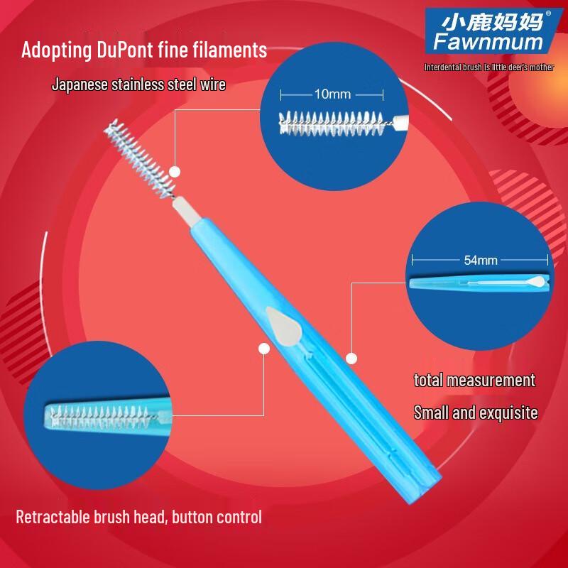 FAWNMUM 0.6mm Interdental Brushes - 2000 Count
