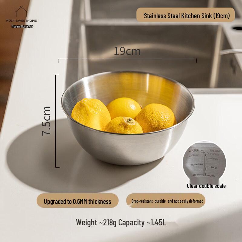ZISIZ 304 Stainless Steel Mixing Bowl