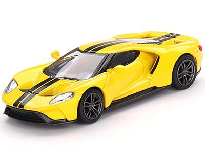Truescale Miniatures GT Triple Yellow with Black Stripes Limited Edition 164 Diecast Model Car MGT00613