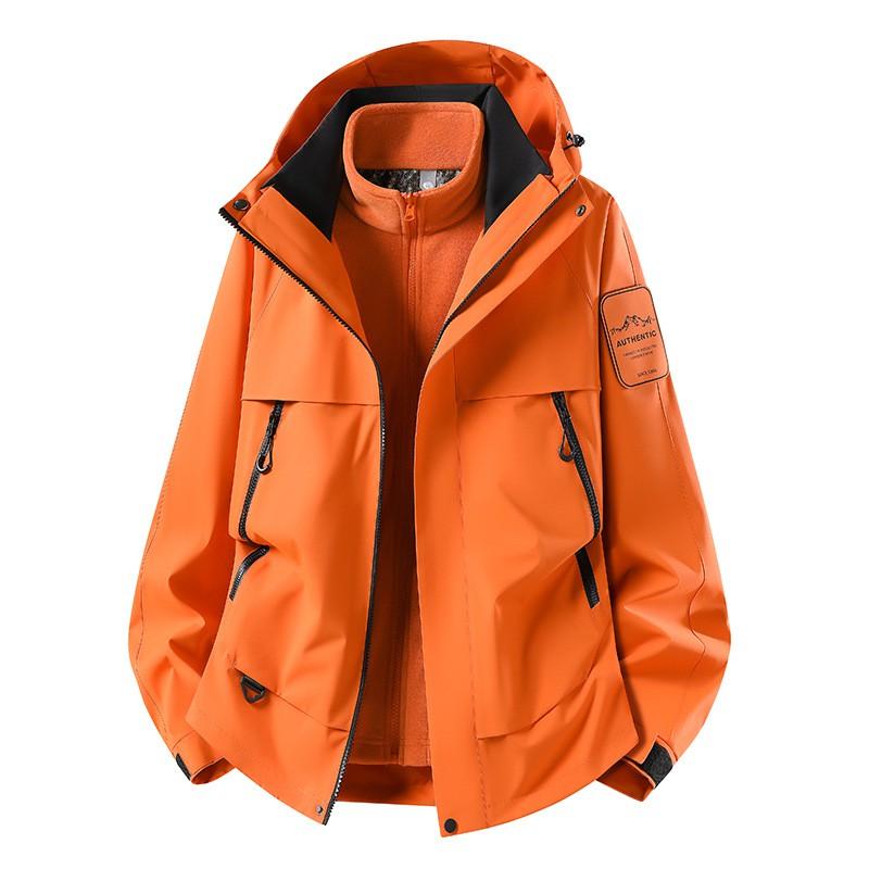 Unisex 2-Piece Outdoor Windproof Breathable Waterproof Hiking Jacket Set Winter Trekking Camping
