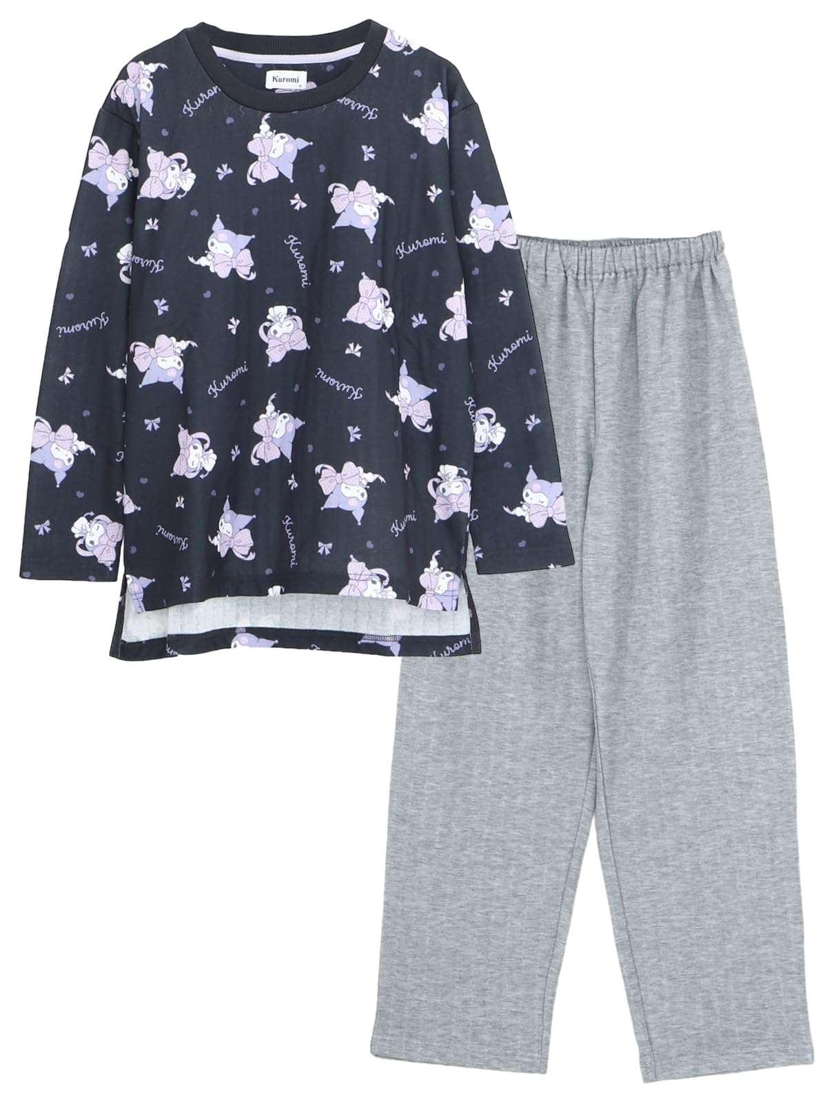 

Sanrio Characters Kuromi Room Wear Pajamas Long Sleeve Quilt Black Purple M L Black over tops [Kaitak Family] Women s (M, (all pattern))
