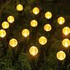 15 LED Solar Bubble Ball Lawn Lights Waterproof Solar Pathway String Light for Outdoor Garden Patios Trail Lighting Decoration