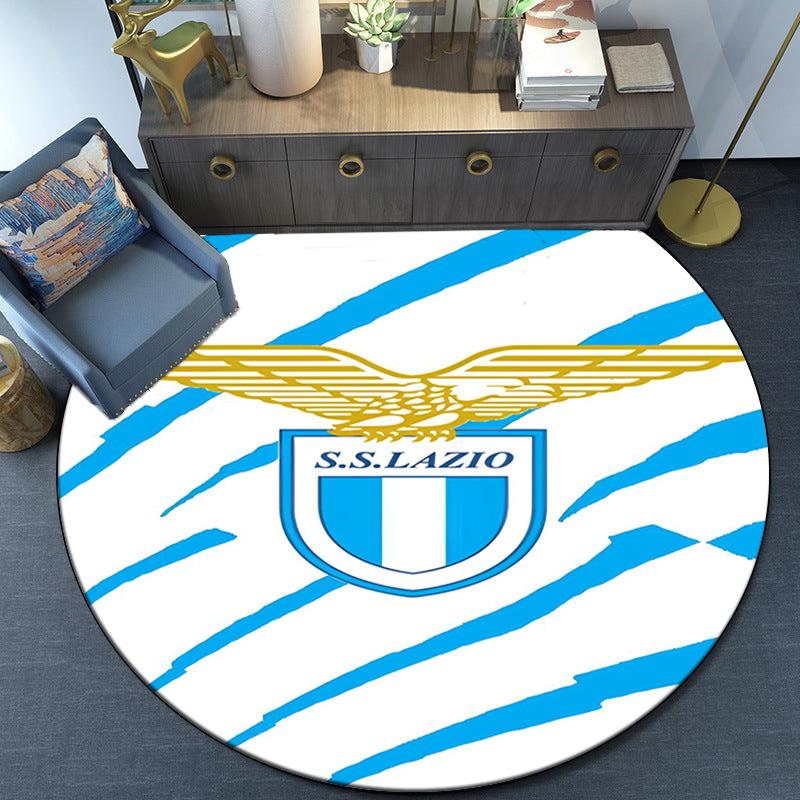 Lazio Football Club Emblem Round Rug for Livingroom,Bedroom, Palyroom, Chair Rug, Area rug, Circle Carpet, Fan Christmas gift