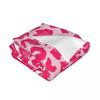 Preppy School Supplies, Preppy, Aesthetic, Pink, Leopard Print, Smile, Preppy Throw Blanket Comforter Luxury Throw Blankets