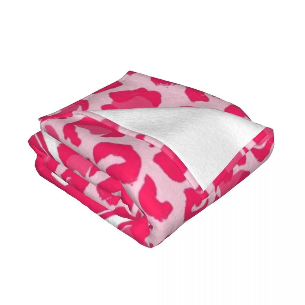 Preppy School Supplies, Preppy, Aesthetic, Pink, Leopard Print, Smile, Preppy Throw Blanket Comforter Luxury Throw Blankets