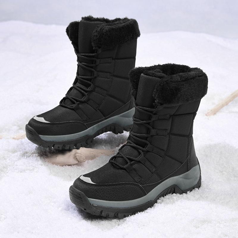 New snow boots winter warm medium boots piled thickened cotton shoes large size shoes