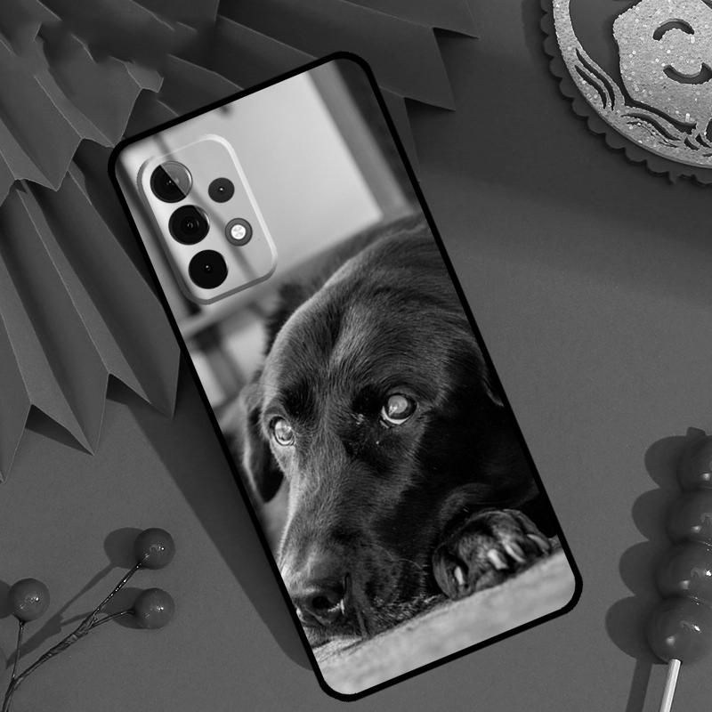 Black Labrador Dog Case For Samsung Galaxy M15 M55 M31 M13 M11 M12 M14 M06 M16 M36 M56 M53 M32 M52 M35 M34 M54