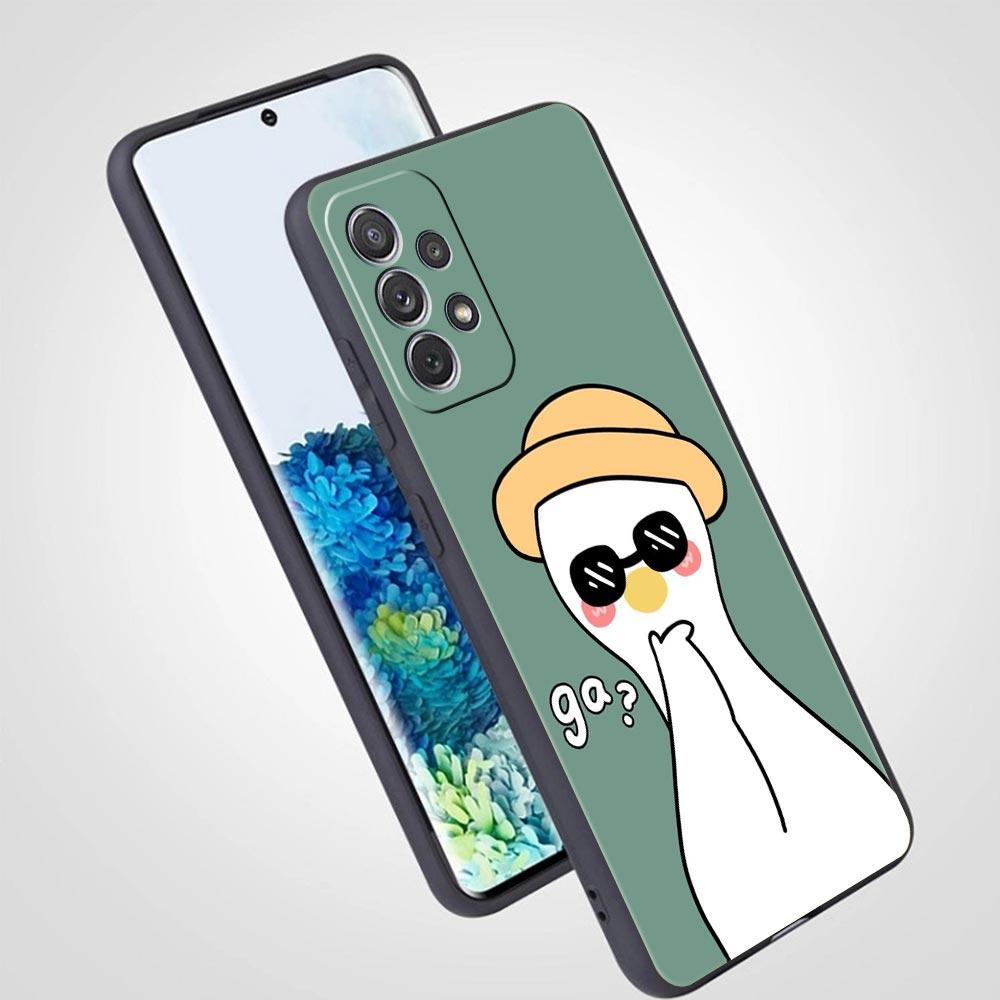 Cartoon Duck Phone Case For Samsung Galaxy A17 A07 A55 A35 A25 A15 A05 A33 5G A31 A23 A21s A13 A41 A73 A53 A51 A71 A03 S10 Cover