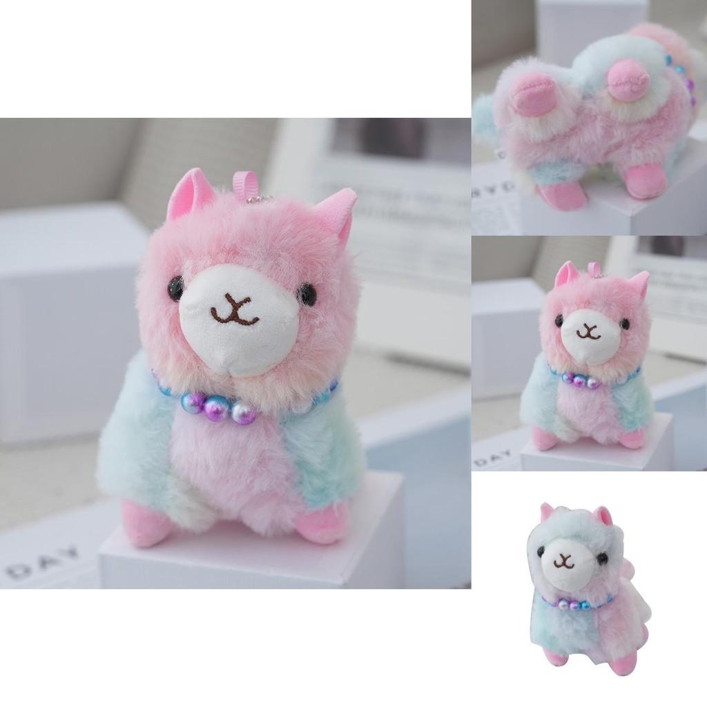 Cute Vibrant Llama Plush Keychain Soft Animal Toy For Backpacks And Gifts