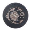 Shaman Meditation Moon Drum Vintage Distinctive Shaman Drum with Wood Stick for Sound Healing Instrument Black