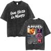 Alvaro Diaz Sayonara Album Vintage Washed T Shirts Mens Clothing Hip Hop Oversized Short Sleeve Tshirt Casual Cotton Tshirts