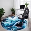 1 Stück Hai Spritzstuhl Teppich für Büro, Weiche, Rutschfeste Polyestermatte, Büro, Eingangsbereich, Wohnzimmer, Schlafzimmer, yy251207238