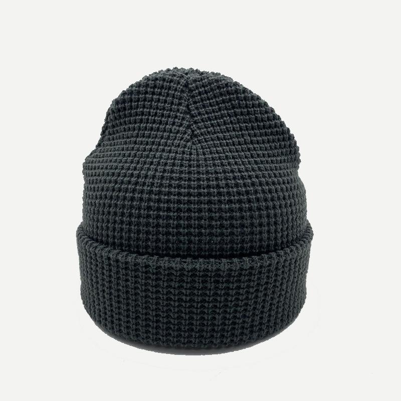 Waffle Knit Beanie for Adult Unisex Winter Hat Textured Knit Beanie Warm Cuffed Winter Cap Classic Waffle Pattern Beanie OEM/ODM серый
