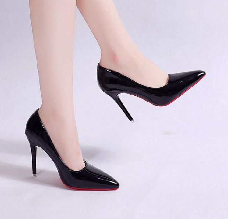 Women Shoes Red High Heels Sexy Pointed Toe Pumps Wedding Dress Shoes Nude Black Color Red Rubber Bottom High Heels