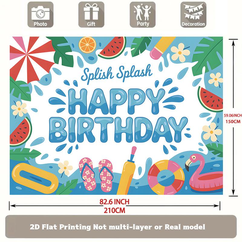 Party Backdrop Flat Piece Pool Serving Photos Made Well Event Photo Background Birthday Party Decor