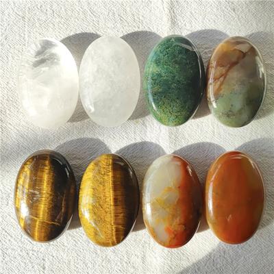 Natural Crystal Palm Stone High Quality Tumbled Stones Energy Reiki Quartz Gemstone For Gifts
