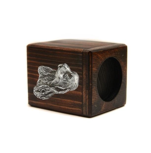 English Cocker Spaniel - Wooden Candle Holder with a Dog, a Unique Souvenir After Losing a Dog, a Handicraft from the Art-Dog Brand