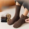 Thick Cashmere Socks, Men's Autumn and Winter Mid-calf Socks, Fleece Cold-proof and Warm Wool Socks, Super Thick Long Socks