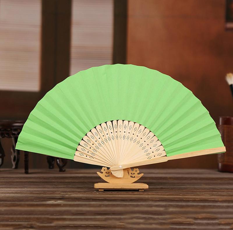Folding Fan Hand Diy Chinese Folding Fan Wooden Bamboo Antiquity Folding Fan