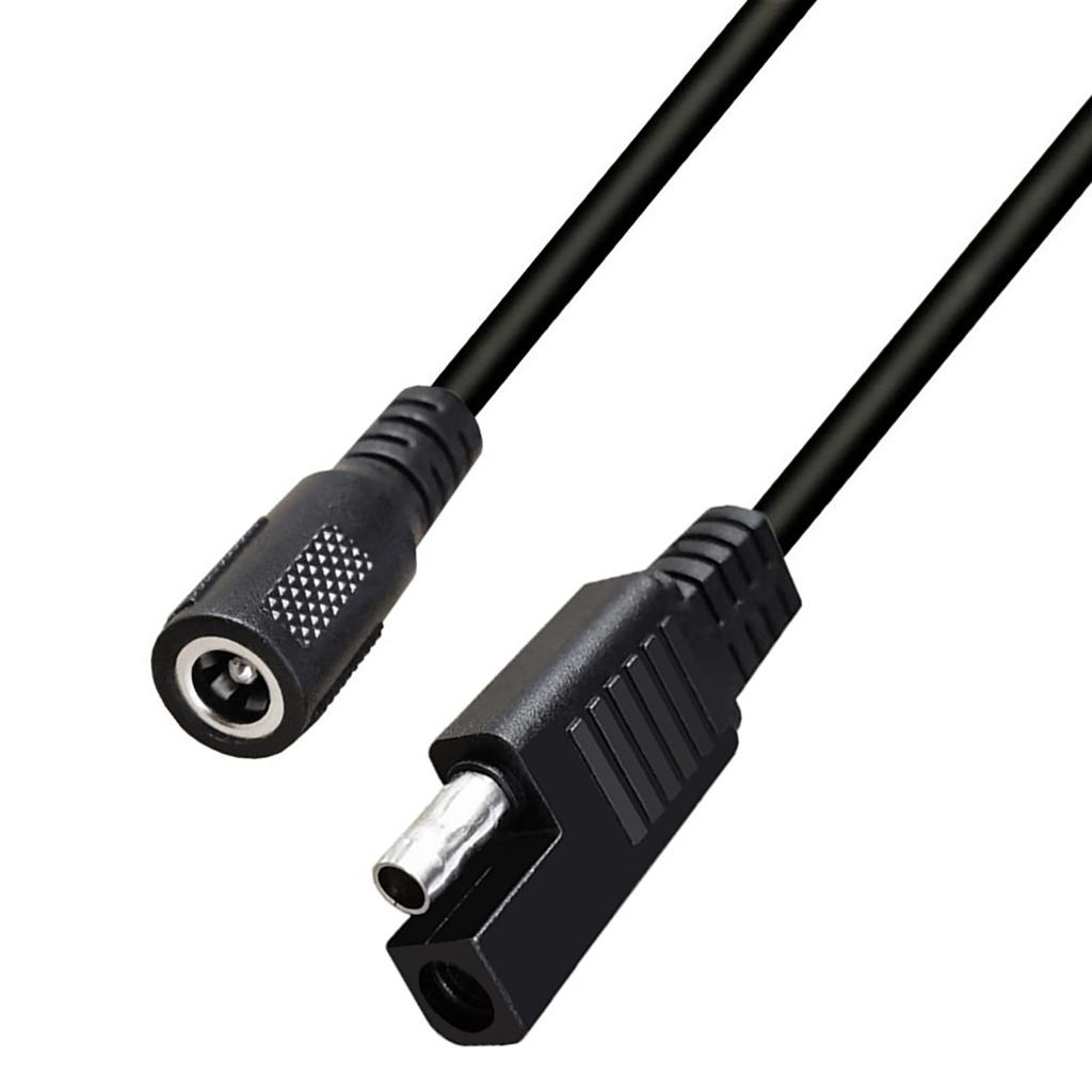 Universal SAE Plug To DC5.5x2.1 Female Adapter Cable Converter Cable Power Supply Cord for Solar Battery Panel Car