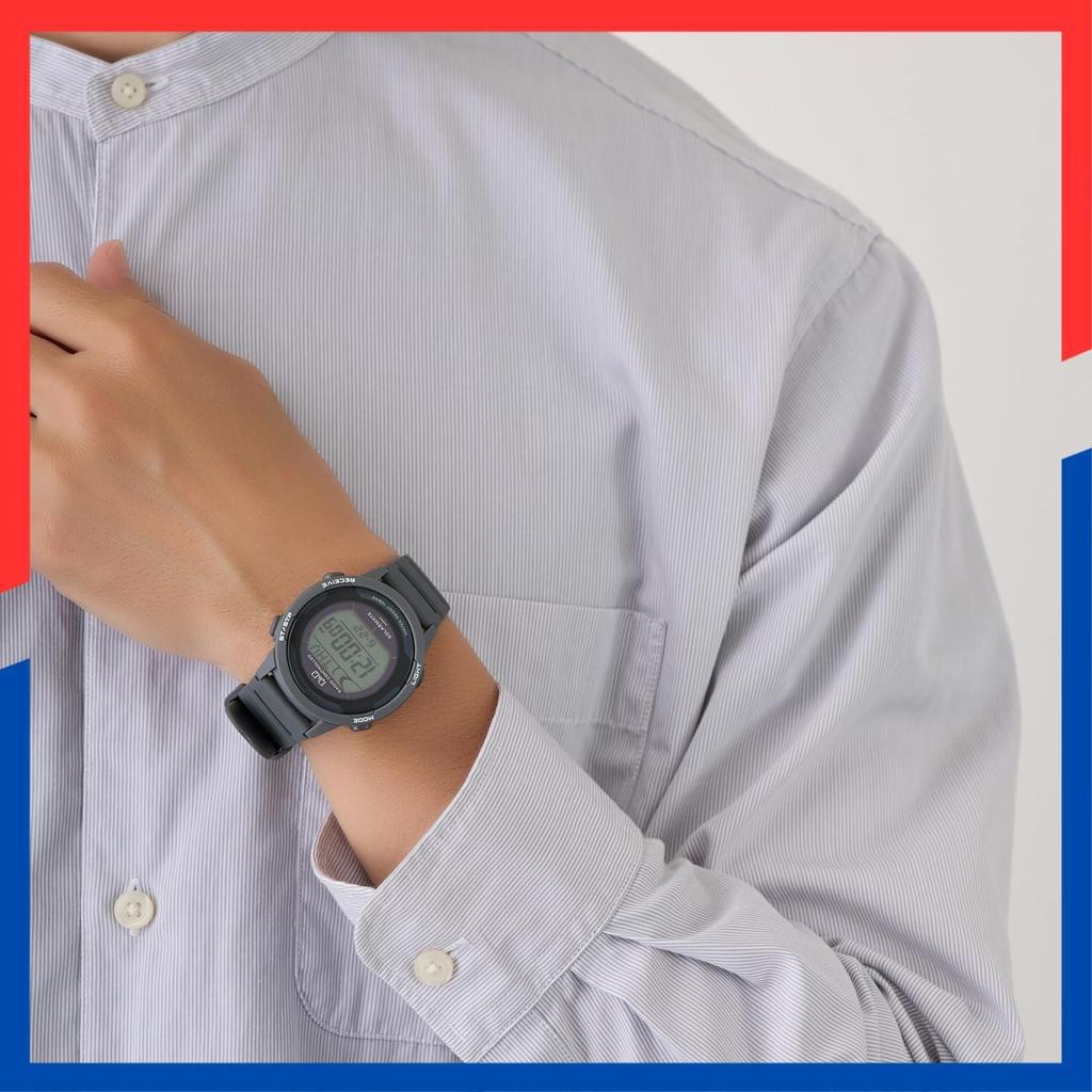 Used Citizen Q&Q Men's Digital Watch D01A-002VK, Navy, Solar, Waterproof, Radio-controlled, Date, Urethane Band, Immediate Shipping