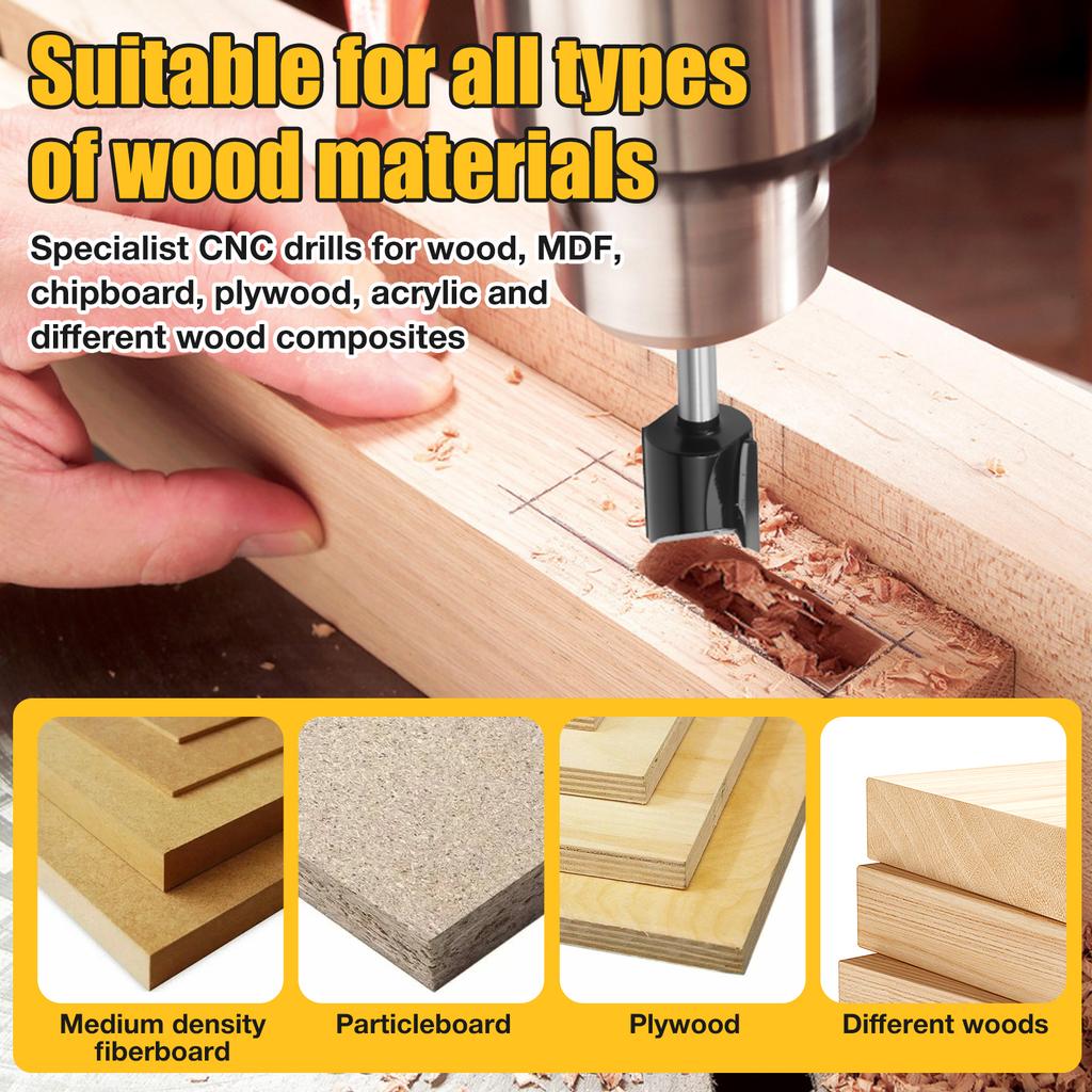 6 Stück 6mm-19mm Durchmesser 6mm Schaft Nutfräser Wolframkarbid Doppelnuten Fräser Holzfräser Für Holzbearbeitungswerkzeug