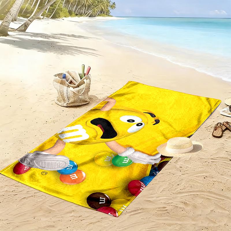 M&M's Print Beach Towel, Large Soft Quick Dry Towel for Beach Camping Swimming