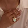 Ladies Gold Heart Pendant Necklace, Openable Photo Box Necklace