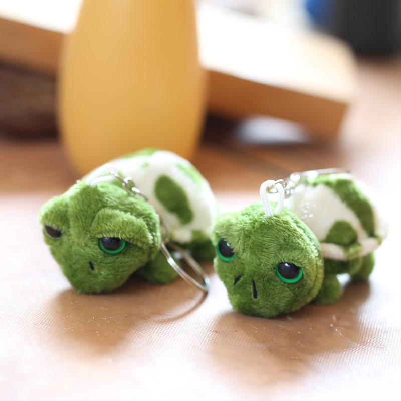 Cute Plush Turtle Bag Charm Ultra-soft Short Plush Stuffed Toy Keyring Doll