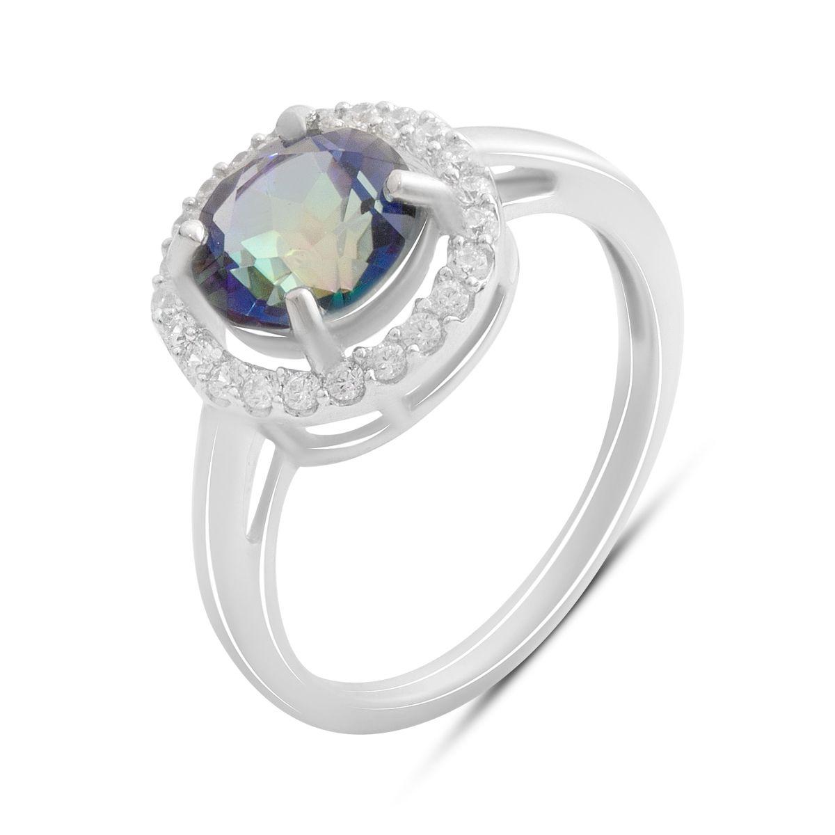 

Серебряное кольцо с мистик топазом 2.354ct, вес изделия 2,9 гр (2190332) 17 різнокольорові кольору