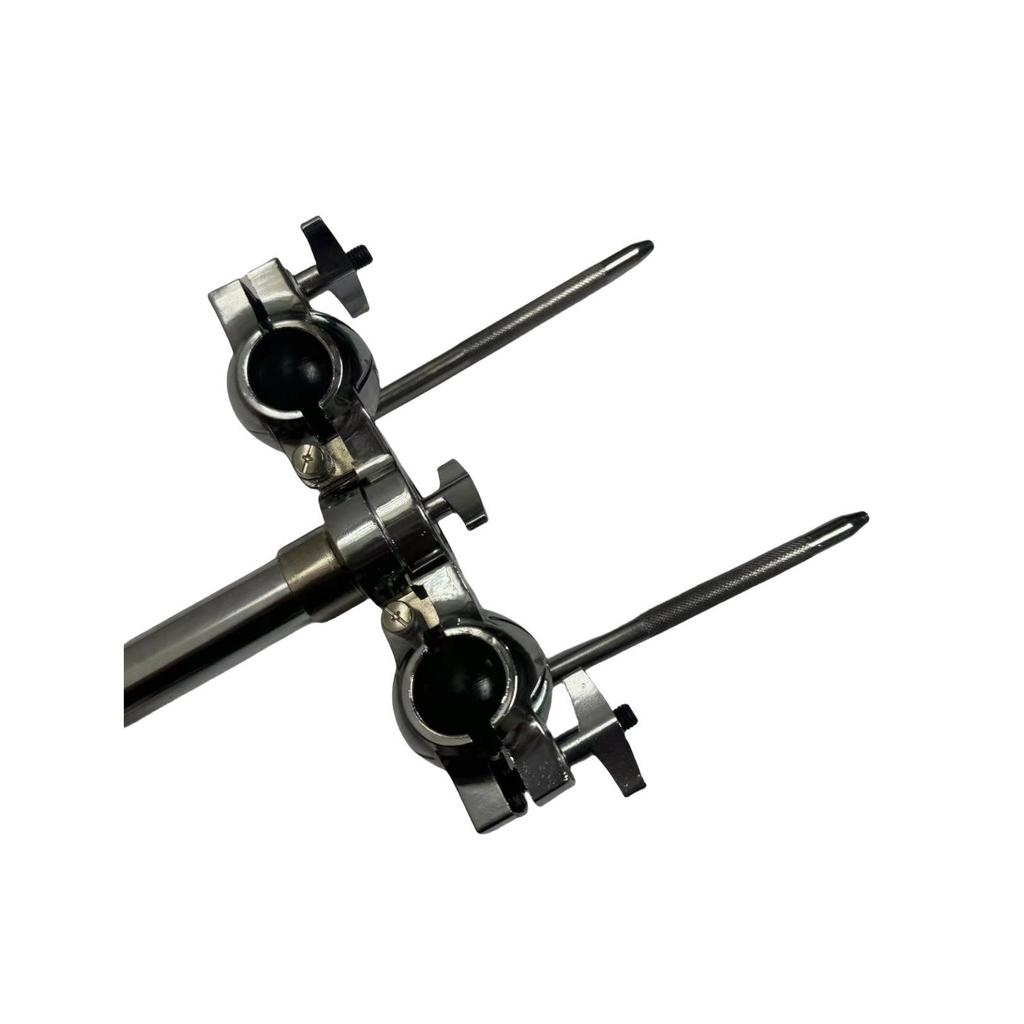 Universal Double Cowbell and Tom Mount with Adjustable Cowbell Suspension and Tom-Tom Stand
