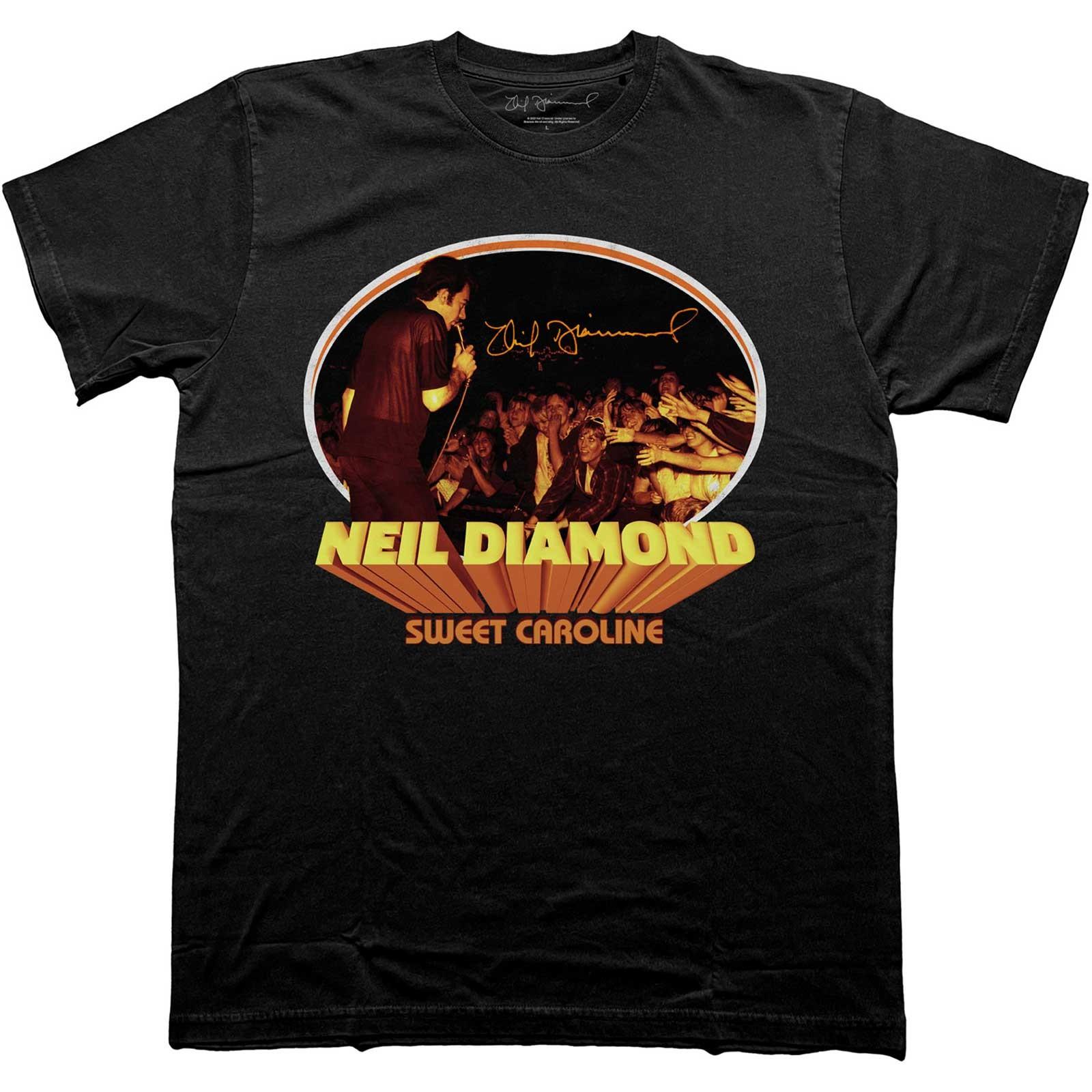 Neil Diamond T-Shirt: Sweet Caroline Oval OFFICIAL NEW M