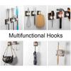 Adhesive Multi-Purpose Hooks Wall Mounted Mop Organizer Holder Storage Rack Brush Broom Hanger Hook Kitchen Bathroom Strong Hook