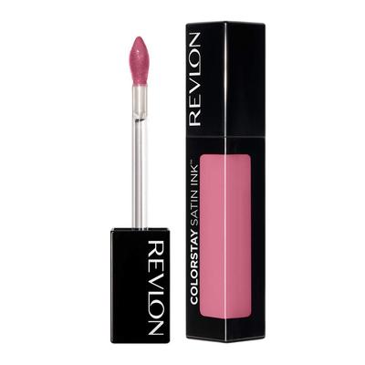 Revlon Color Stay Satin Ink 008 Tatlı x havalı eflatun pembe Zordan zora hafif parlaklık Saten mat 5mL dudak rengi ruj Eflatunumsu, Tatlım (Yebe Brevet)