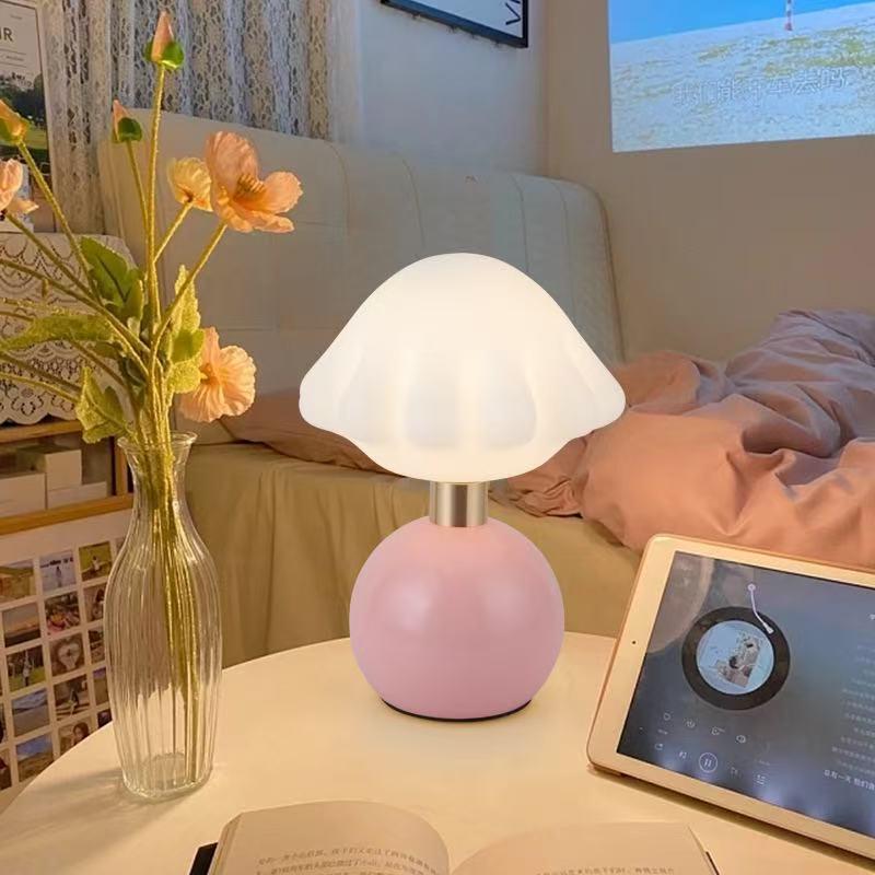 French Cream-Style Table Lamp: Romantic Nordic Night Light for Bedroom & Wedding Decor