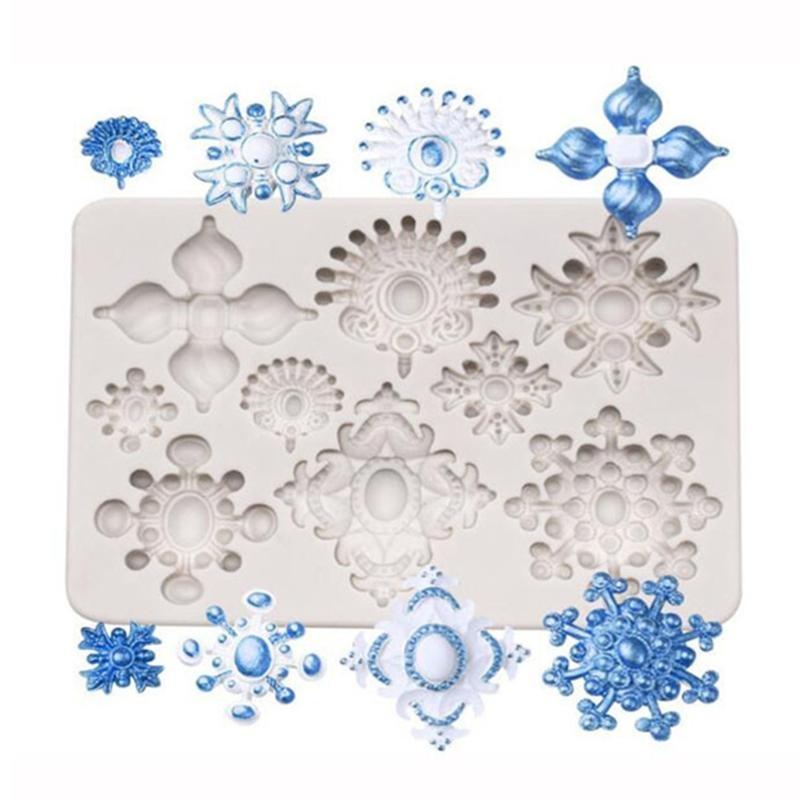652F Fondant Silicone Mould for Sugar Craft Cupcake Jewelries Polymer Clay