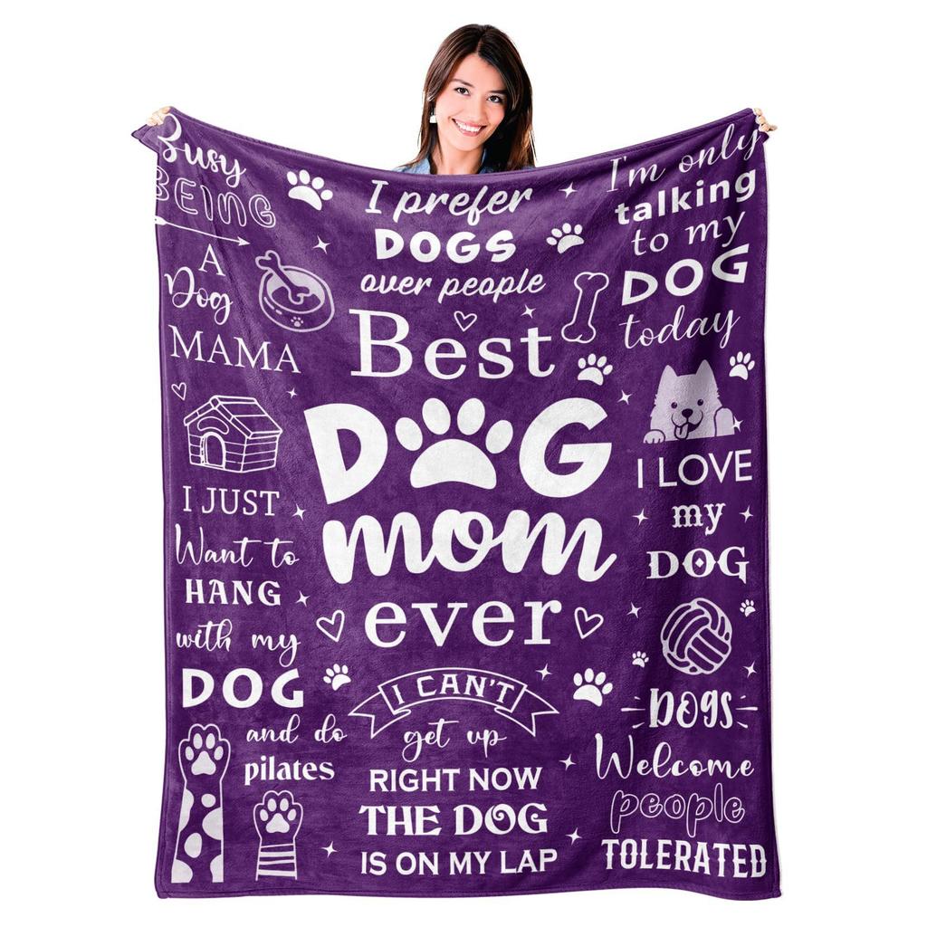 Dog Theme Digital-printed Polyester Bedroom Velvet Flannel Soft Sofa Cover Blanket Fleece Soft Sofa Cover Blankets for Beds