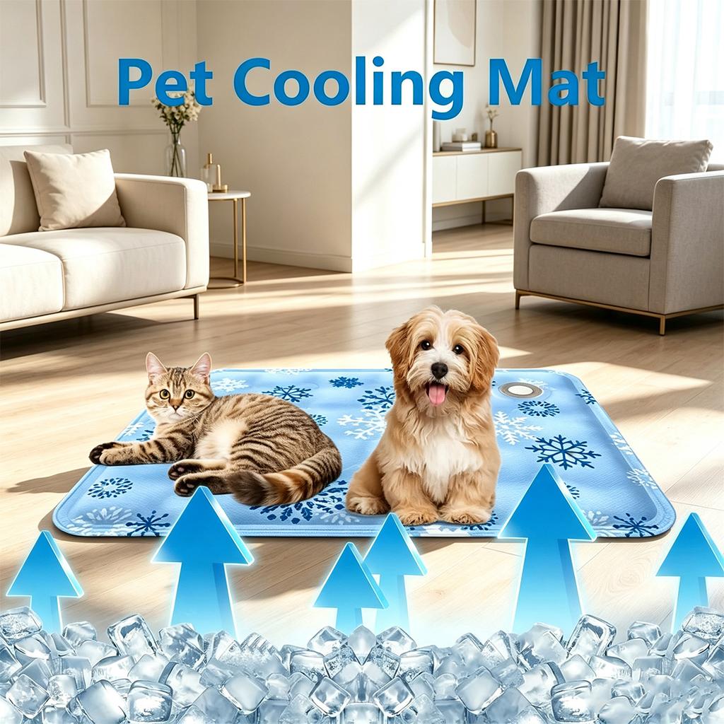 Pet Cooling Mat Ice Gel Self-Watering Cooling Pad Waterproof Wear-Resistant Floor Mat Durable Pet Cold Bed Cushion for Dog & Cat
