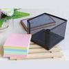 Metal Desktop Note Box Portable Storage Box New Mesh Cube Box