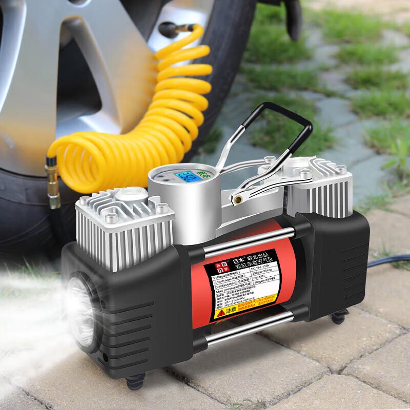 Jumu Dual Cylinder Digital Car Tire Inflator with Preset Pressure