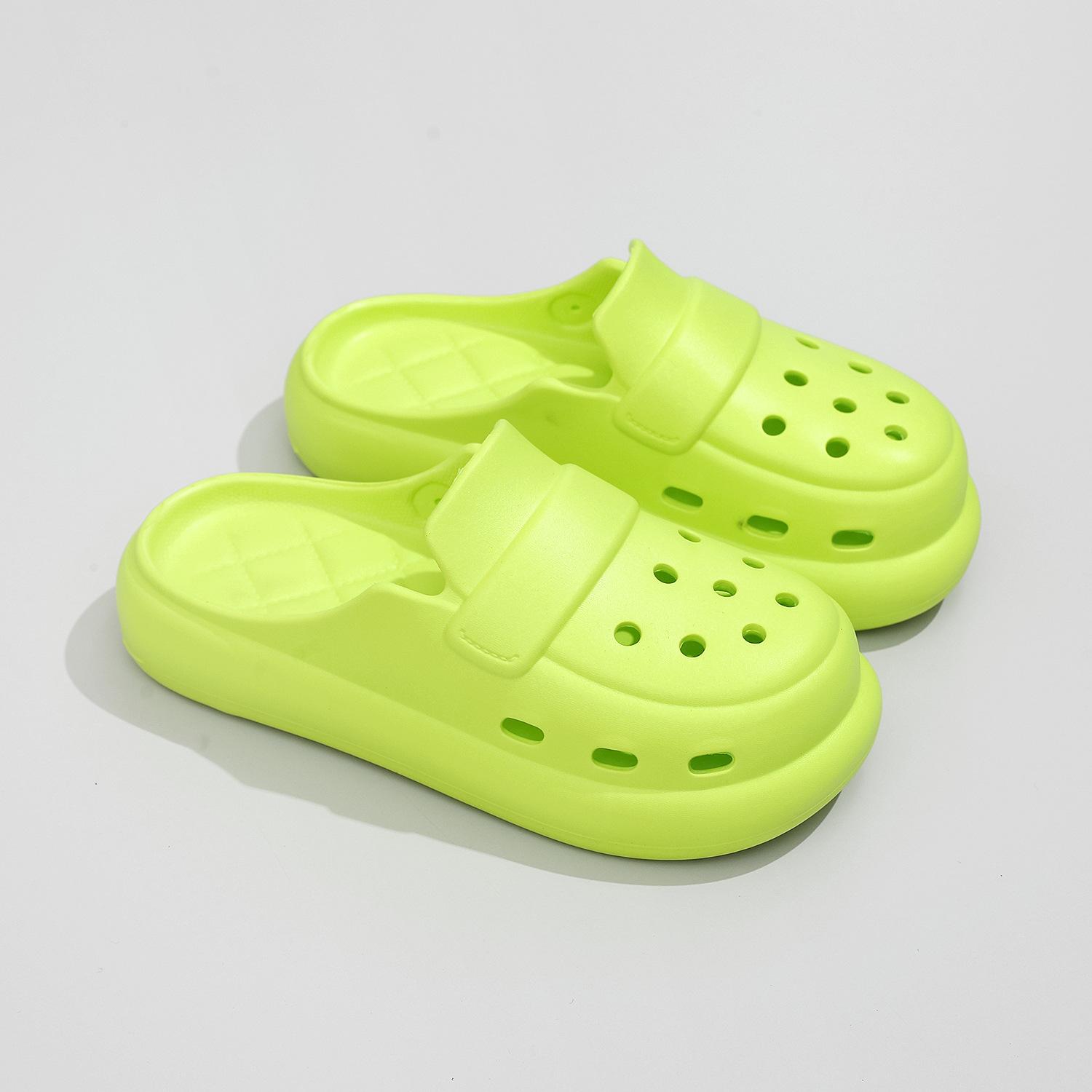 

Новые летние женские тапочки на толстой подошве. Мягкая подошва с приподнятой подошвой из материала EVA. Удобные, мягкие, противоскользящие, износостойкие повседневные тапочки. 39-40 зелёный