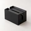 Walnut Wood Tissue Box Refillable Solid Holder with Raised Side Supports for Living
